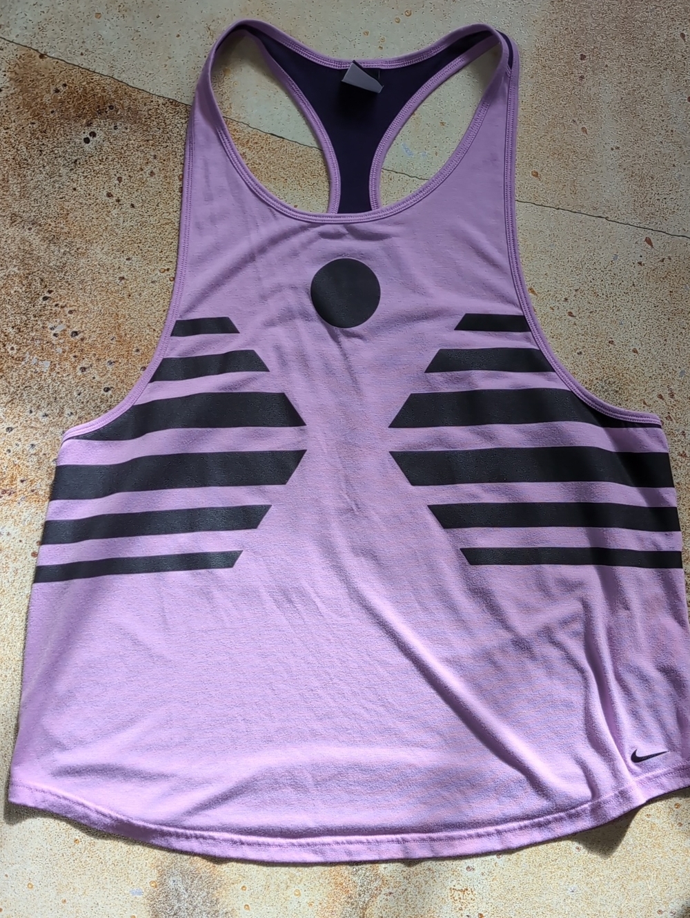 Nike Lavender Racerback Tank with Black Graphic Size L/XL